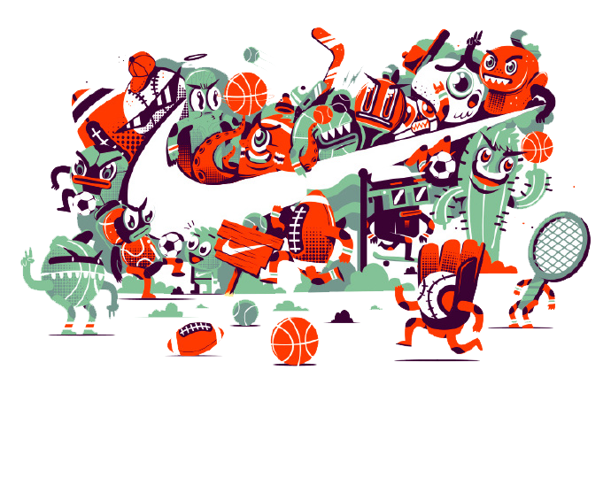 Assorted sport illustration